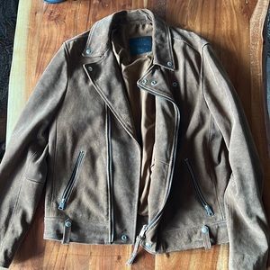 Allsaints Mens Large Brown Suede jacket. (Worn once)